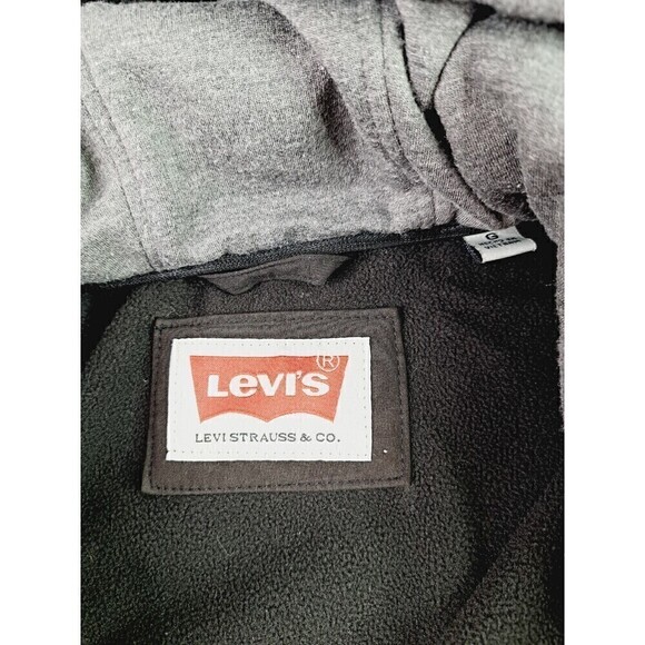 LEVIS Men's Hooded Softshell Full Zip Jacket Black Size Large - Picture 3 of 6